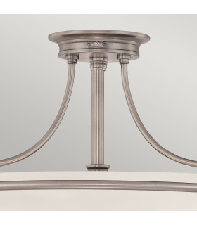 Griffin 4 Light Semi Flush Ceiling Light Antique Nickel E27-2