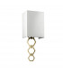 Ria Small 1 Light Wall Light Aged Brass Ivory Faux Silk Shade-2