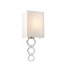 Ria Small 1 Light Wall Light Polished Chrome Ivory Faux Silk Shade-1