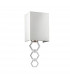 Ria Small 1 Light Wall Light Polished Chrome Ivory Faux Silk Shade-2