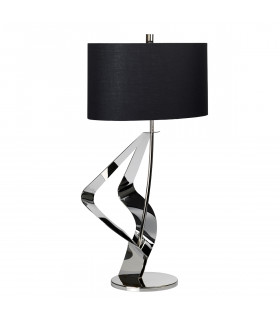 Ribbon 1 Light Table Lamp - Polished Nickel Finish E27-2