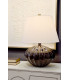 Rib Pumpkin 1 Light Table Lamp - Brown Black Finish E27-2