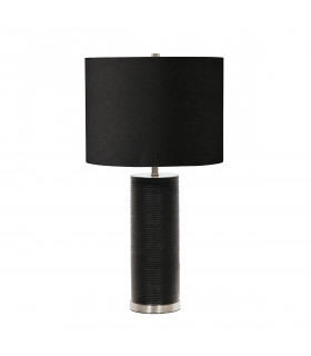 Ripple Black 1 Light Table Lamp - Black E27-1