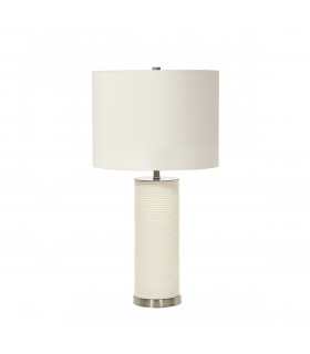 Ripple White 1 Light Table Lamp - White E27-1