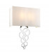 Rosa Large 2 Light Wall Light Polished Chrome Ivory Faux Silk Shade-1