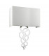 Rosa Large 2 Light Wall Light Polished Chrome Ivory Faux Silk Shade-2