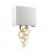 Rosa Medium 1 Light Wall Light Aged Brass Ivory Faux Silk Shade-2
