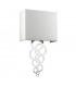 Rosa Medium 1 Light Wall Light Polished Chrome Ivory Faux Silk Shade-2