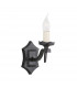 Rectory 1 Light Indoor Candle Wall Light Black E14-1