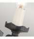 Rectory 1 Light Indoor Candle Wall Light Black E14-4
