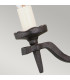 Rectory 2 Light Indoor Candle Wall Light Black E14-2