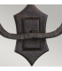 Rectory 2 Light Indoor Candle Wall Light Black E14-3