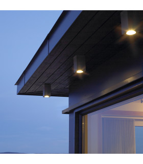 Sandvik Outdoor 1 Light Down Ceiling Light Graphite IP65 GU10 LED-2