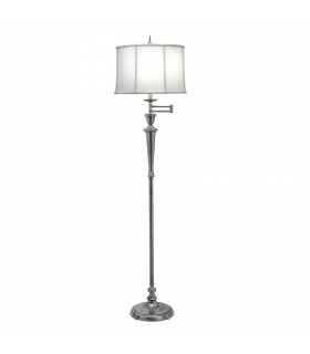 Arlington 1 Light Swing Arm Floor Lamp Antique Nickel E27
