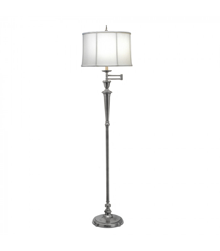 Arlington 1 Light Swing Arm Floor Lamp Antique Nickel E27