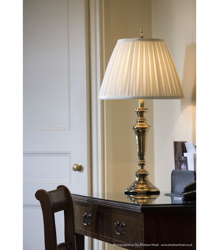Roosevelt 1 Light Table Lamp Burnished Brass E27-2