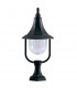 Shannon 1 Light Outdoor Coastal Pedestal Light Black Polycarbonate IP44 E27-1