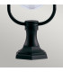 Shannon 1 Light Outdoor Coastal Pedestal Light Black Polycarbonate IP44 E27-4