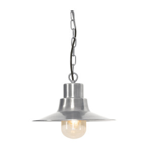 Sheldon 1 Light Outdoor Ceiling Chain Lantern Antique Nickel IP44 E27