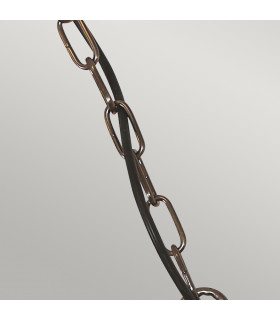Sheldon 1 Light Outdoor Ceiling Chain Lantern Brass IP44 E27-2