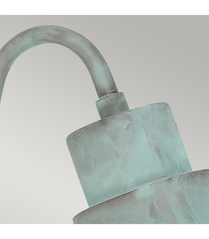 Sheldon 1 Light Outdoor Fisherman Dome Wall Light Verdigris IP44 E27-3