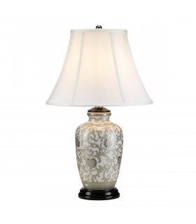 Silverthistle 1 Light Table Lamp - White Silver Finish E27-1