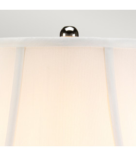 Silverthistle 1 Light Table Lamp - White Silver Finish E27-2