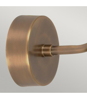 Somerton 1 Light Outdoor Fisherman Dome Wall Light Brass IP44 E27-2