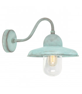Somerton 1 Light Outdoor Fisherman Dome Wall Light Verdi IP44 E27-1