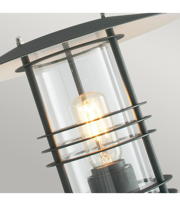 Stockholm 1 Light Outdoor Wall Lantern Light Black IP54 E27-4