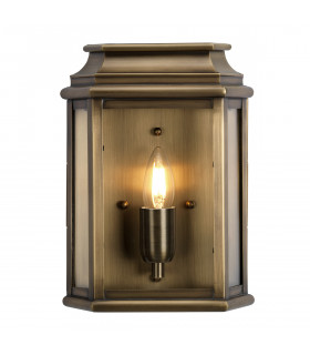 St Martins 1 Light Outdoor Wall Lantern Light Solid Brass IP44 E27-1