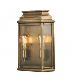 St Martins 2 Light Large Wall Lantern - Brass Finish IP44 E27-1