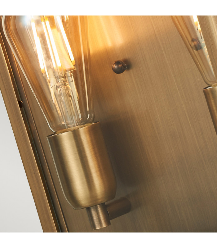 St Martins 2 Light Large Wall Lantern - Brass Finish IP44 E27-3