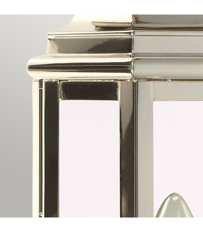 St Martins 1 Light Outdoor Wall Lantern Light Polished Nickel IP44 E27-4