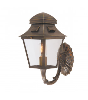 St Paul 1 Light Outdoor Wall Lantern Light Brass IP44 E27-1