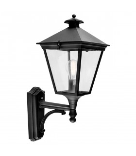 Turin 1 Light Outdoor Wall Lantern Light Black IP54 E27-1