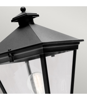 Turin 1 Light Outdoor Wall Lantern Light Black IP54 E27-3