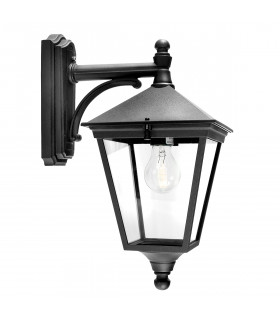 Turin 1 Light Outdoor Wall Lantern Light Black IP54 E27-1
