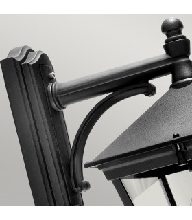 Turin 1 Light Outdoor Wall Lantern Light Black IP54 E27-2