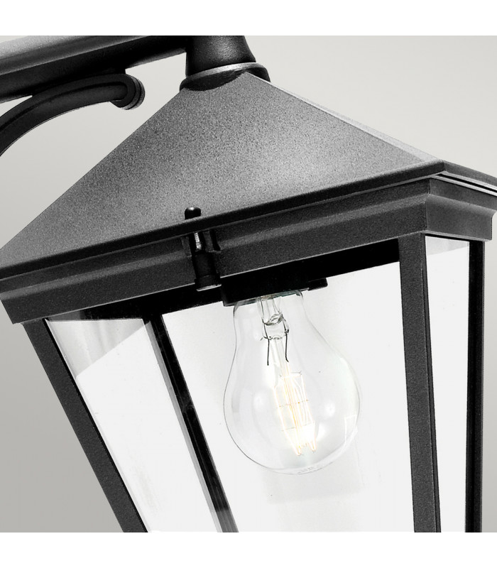 Turin 1 Light Outdoor Wall Lantern Light Black IP54 E27-4