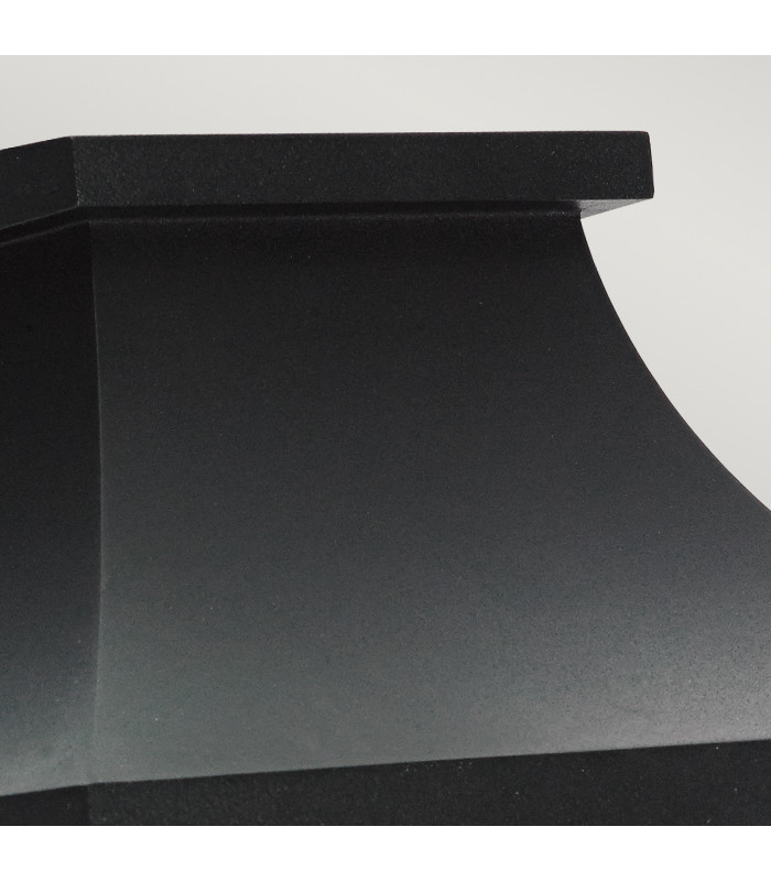 Turin Outdoor 1 Light Half Wall Lantern Black IP54 E27-3