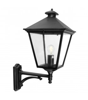 Turin Grande 1 Light Outdoor Wall Lantern Light Black IP54 E27-1