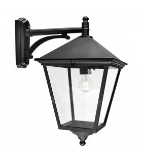 Turin Grande 1 Light Outdoor Wall Lantern Light Black IP54 E27-1