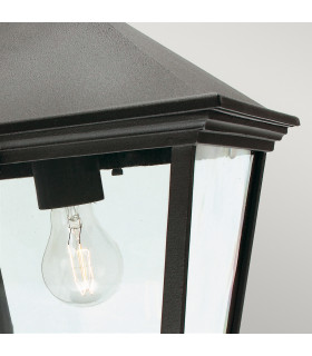 Turin Grande 1 Light Outdoor Ceiling Chain Lantern Black IP54 E27-2