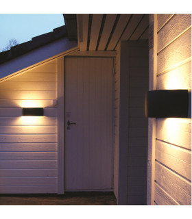 Vasa 1 Light Outdoor Up Down Wall Light Graphite IP65 E27-2