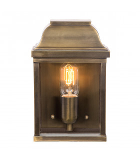 Victoria 1 Light Outdoor Wall Lantern Light Solid Brass IP44 E27-1