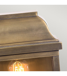 Victoria 1 Light Outdoor Wall Lantern Light Solid Brass IP44 E27-2