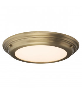 Welland LED 1 Light Flush Light - Aged Brass-1