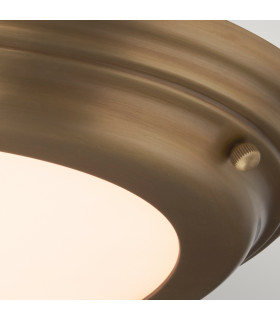 Welland LED 1 Light Flush Light - Aged Brass-2