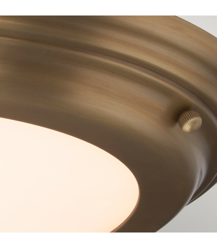 Welland LED 1 Light Flush Light - Aged Brass-2